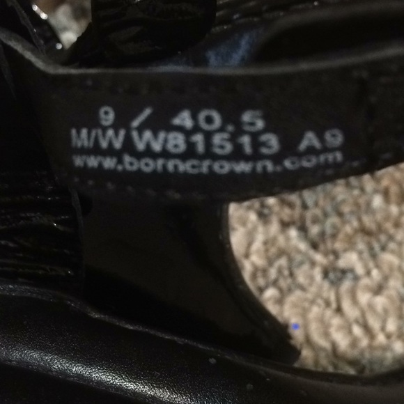 Borncrown Black Patent leather sandals size 9 M/W - Picture 6 of 8